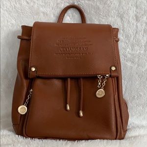 Brown Leather J. X. San Mini Backpack
